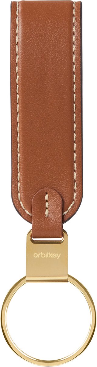 Orbitkey Loop Keychain Leather caramel