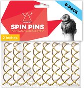 Hawway Spiral Bobby Pins 8 Pack Spin Pins, Easy & Fast Bun Maker Twist Haarspelden voor Dames Kinderen, Opgestoken Haaraccessoires, Messy Bun Tool, Perfect Small Bun Bobbypins Bobbie Fashion (Goud 2 inch)