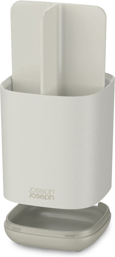 Tandenborstel Organizer, Met 3 verdeelvakken, Antislip, Kunststof, Grijs - Joseph Joseph | EasyStore