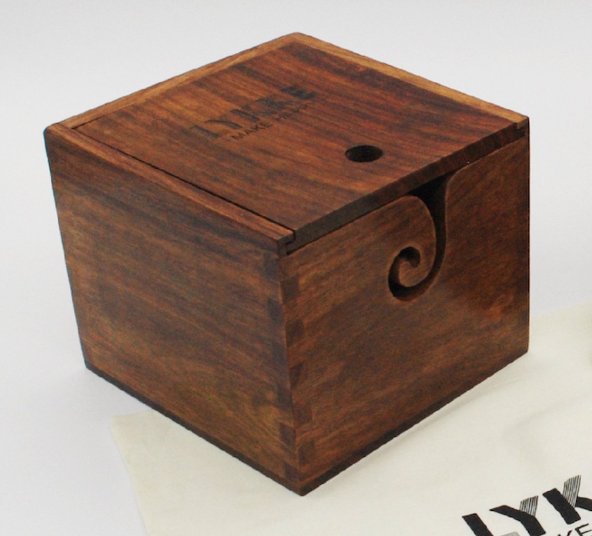 Lykke Indian Rosewood Yarn Box with Cover - 