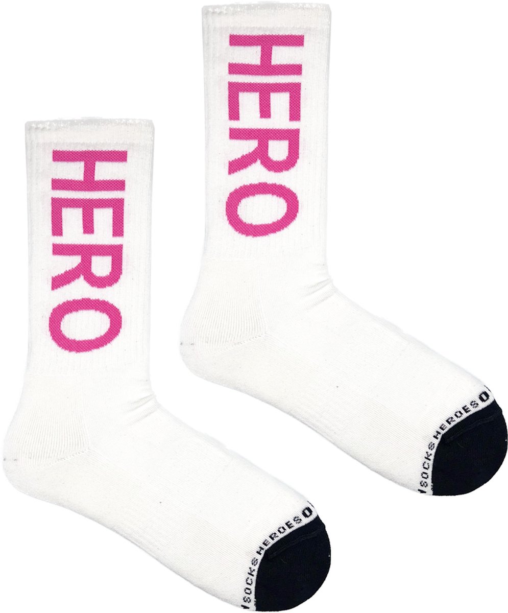 Heroes on Socks - Sport Icon Pink - sportsokken maat 41-46