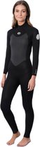 Rip Curl Dames Omega 4/3mm Rug Ritssluiting Wetsuit - Blac