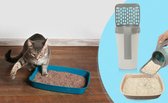 Pelle à litière pour chat EcoPedz avec plateau de collecte + 1 rouleau de sacs de collecte GRATUIT - collecte les excréments - la litière pour chat dure jusqu'à 50 % plus longtemps