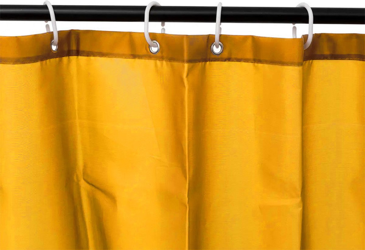 5Five Douchegordijn geel polyester 180 x 200 cm inclusief