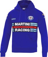 Sweat à capuche Sparco Martini Racing - Replica de la combinaison de course emblématique - XS - Bleu clair