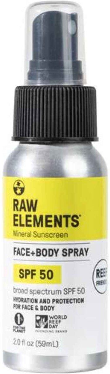 Raw Elements | Natuurlijke Zonnebrand Spray SPF50 | Gezicht en Lichaam