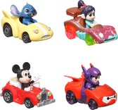 Hot Wheels RacerVerse - 4 voitures en métal avec pilote Disney - Véhicule jouet