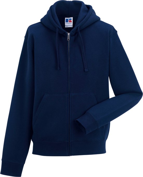 Russell Mens Authentic Hooded Sweatshirt / Hoodie (L) (French Navy
