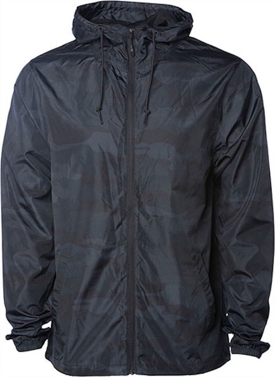 Unisex Lightweight Windbreaker Outdoorjas /Camo Zwart