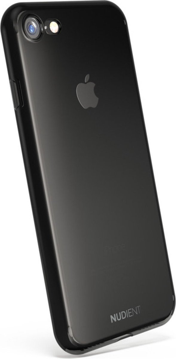 Nudient Thin Glossy Case Apple iPhone 7/8/SE (2020/2022) - Zwart - Transparant