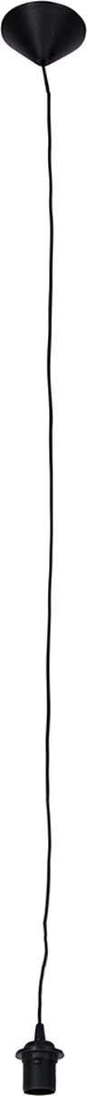 QAZQA Pendel 80cm E27 - Hanglamp - 1 lichts - 50 mm - zwart