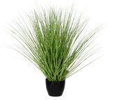 Kunstgras/grasplant kunstplant groen in pot H50 x D40 cm - Kunstplanten/nepplanten