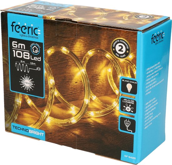 Feeric lights & Christmas Lichtslang - 6M - warm wit - 108 LEDs