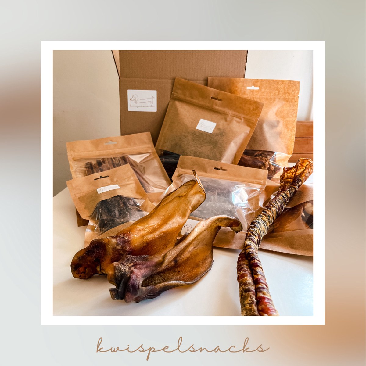 Honden Snack Box Rund 100 natuurlijke hondensnacks Honden