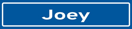 Fotofabriek Plaque de rue Joey | Plaque de rue avec naam | Cadeau Joey