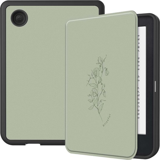 Hoesje geschikt voor Kobo Clara 2E E-reader - iMoshion Design Slim Soft Case Bookcase - Ook geschikt voor Tolino Shine 4 - Floral Green