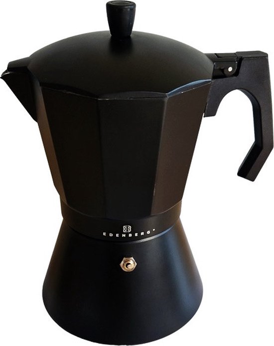 Edënbërg Black Line - Percolateur - Cafetière 6 tasses - Machine à expresso  300 ML - Zwart | bol.com