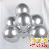20 zilveren chrome ballonnen - 30 CM