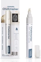 Europel krijtstiften voor krijtbord - 6mm – raamstiften afwasbaar - omkeerbare punten – wit -1 stuks