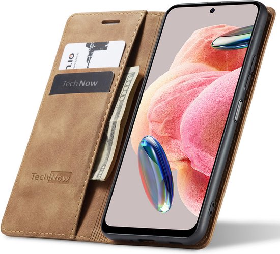 OKZone Hoesje voor Xiaomi Redmi Note 12S 4G, Premium PU Lederen Flip Magnetische Portefeuille Wallet Telefoon Case met Kaart Houder en Standaard Kenmerken voor Xiaomi Redmi Note 12S 4G (Rood