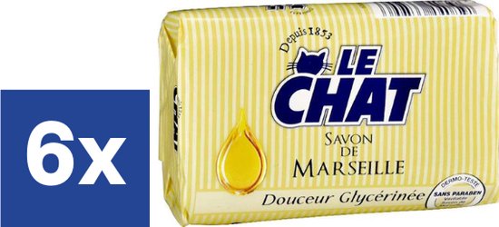 Le Chat Marseille Savon Doux à la Glycérine - 6 x 100 g