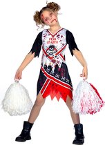 Wilbers & Wilbers - Costume de pom-pom girl - Highschool Fear Leader - Fille - Rouge, Zwart, Wit / Beige - Taille 164 - Halloween - Déguisements