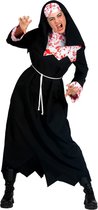 Wilbers & Wilbers - Non Kostuum - Moordlustige Non Maria - Vrouw - Zwart - Maat 48 - Halloween - Verkleedkleding
