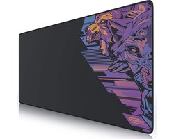 Computer Titanwolf muismat, XXL, 900 x 400 mm, met wolfmotief aan de zijkant, verbetert nauwkeurigheid en snelheid, ook geschikt voor Roccat Razer Logitech Muis en toetsenbord, type 4
