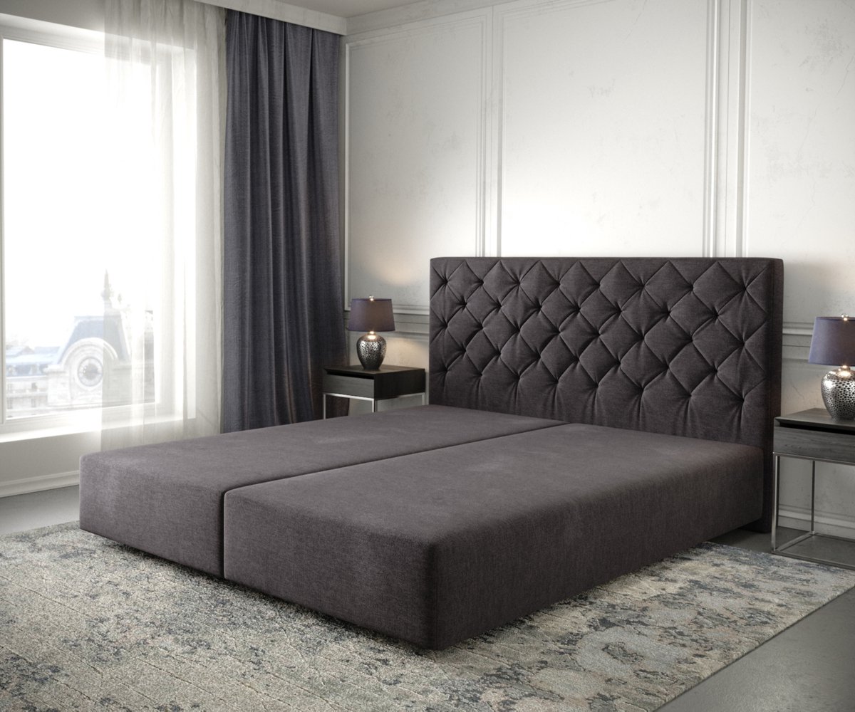 Boxspring-frame Dream-Great microvezel zwart 180x200