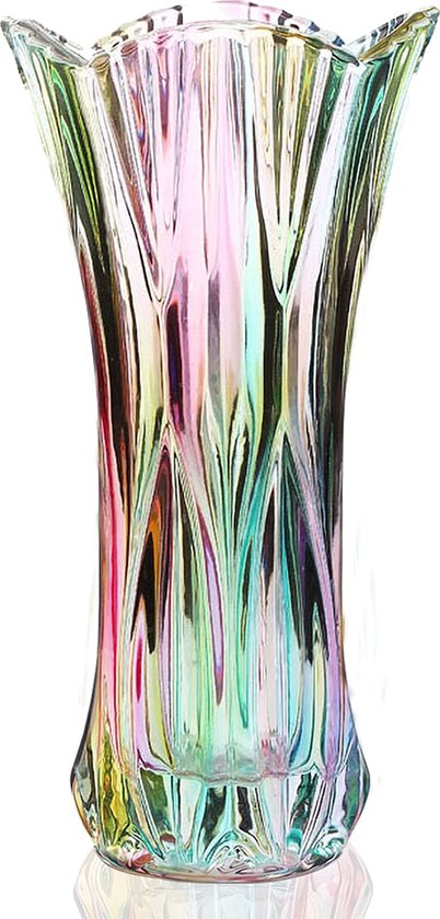 Kristallen glazen bloemenvaas Regenboog glazen vaas Plantencontainer  Decoratieve vaas... | bol