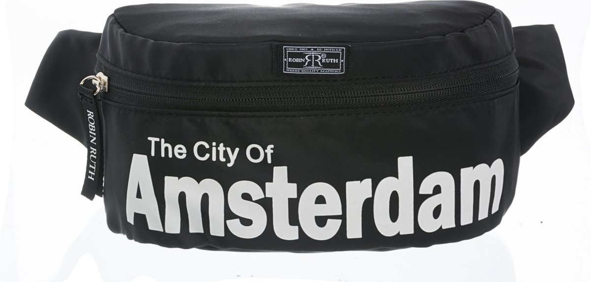 Heuptas The city of Amsterdam zwart | Fanny pack