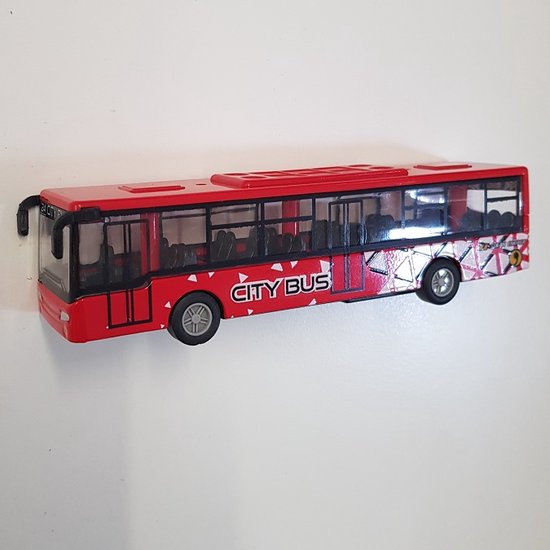 2-Play City Bus - speelgoed die-cast stadsbus met pullback motor -  leverbaar in rood... | bol.com