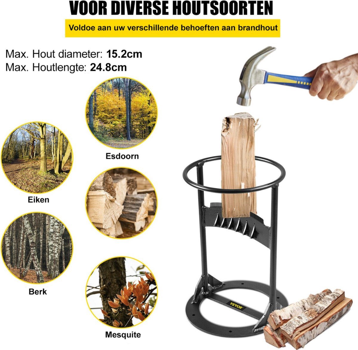 Bolture Houtklover voor Aanmaakhout - Kloofwig - Houtsplijter