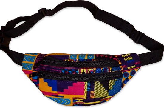 Afrikaanse print heuptasje / Fanny pack - Multicolor kente - Bum bag /...