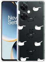 Cazy Hoesje geschikt voor OnePlus Nord CE 3 Lite 5G Love my Cat