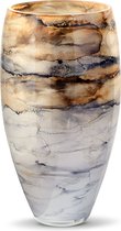 Terroso - Vaas Sand, Glas Marmer, Elegante, Hoogte 38 cm