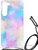 Telefoon Hoesje Geschikt voor Samsung Galaxy S23 Plus Anti Shock Hoesje met transparante rand Watercolor Light