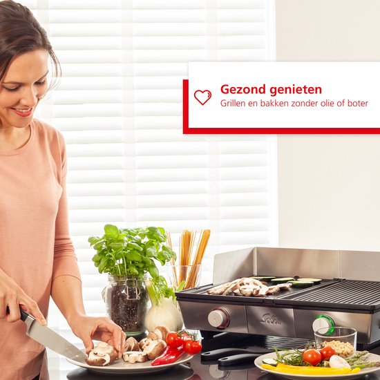 Solis Deli Grill 7951 Grill Apparaat - Bakplaat Electrisch - Grillplaat RVS - Xylan Anti-Aanbaklaag - Zilver/Zwart — afbeelding 5