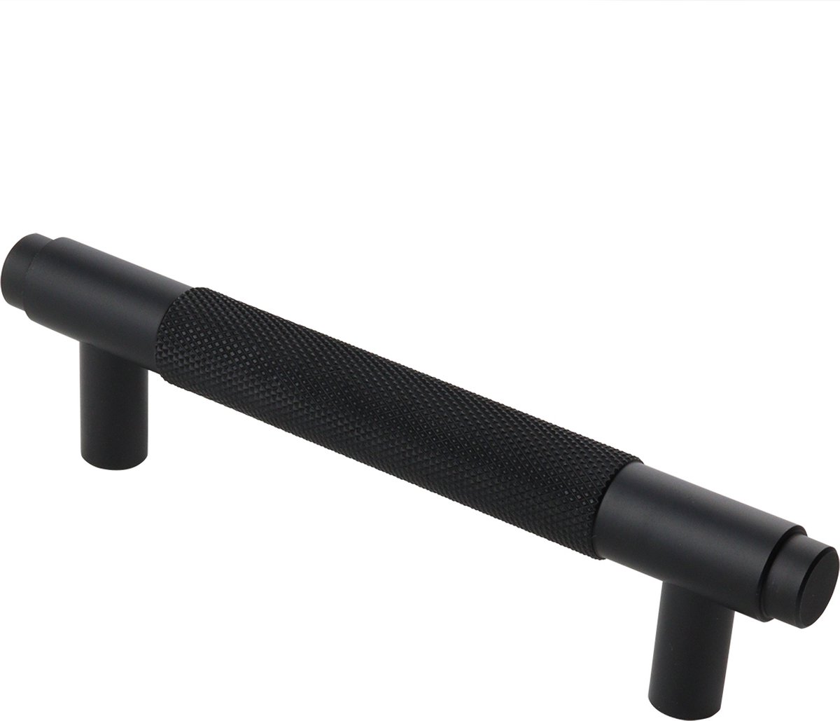 Lavuzo Handgreep Ribbel Zwart 128 mm | Boorafstand 96 mm | Per Stuk