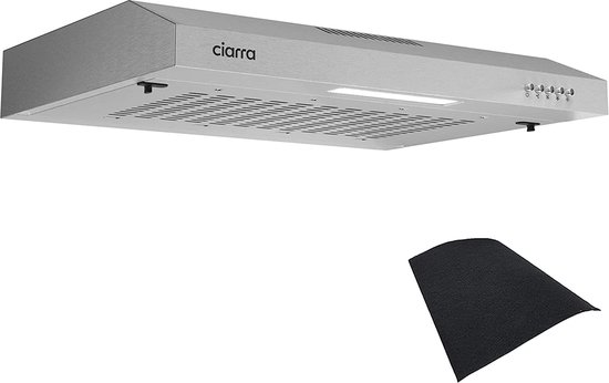CIARRA CBCB6903 - Hotte aspirante sous-structure 60cm noire - filtre à  charbon inclus