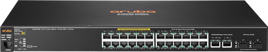 Hewlett Packard Enterprise Aruba 2530 24 PoE+ Managed L2 Fast Ethernet (10/100) Power over Ethernet (PoE) 1U Grijs