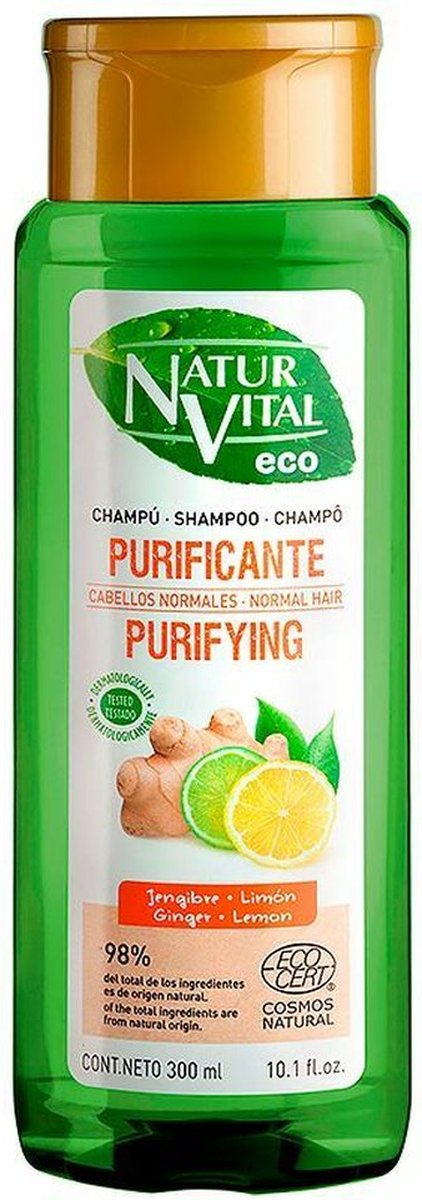Zuiverende Shampoo Naturvital Eco Citroen Gember (300 ml)