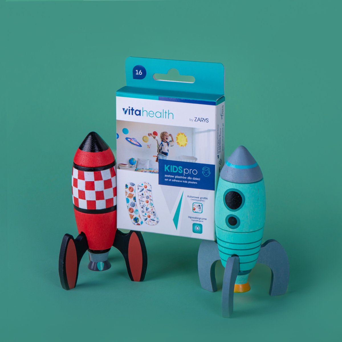 Goedkoopste Vitahealth Kidpro pleisters voor kinderen - Kinderpleisters set voor jongens - set van 16 stuks - 8 stuks van 7.2 1.9 cm / 8 stuks van 7.2 2.5 cm