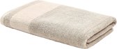 Handdoek 50 x 100 cm – kleine badhanddoek zand effen van puur katoen, handdoeken met geborduurd logo