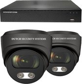 Draadloze Beveiligingscamera 4K Ultra HD - Sony 8MP - Set 2x Dome - Zwart - Buiten & Binnen - Met Nachtzicht - Incl. Recorder & App