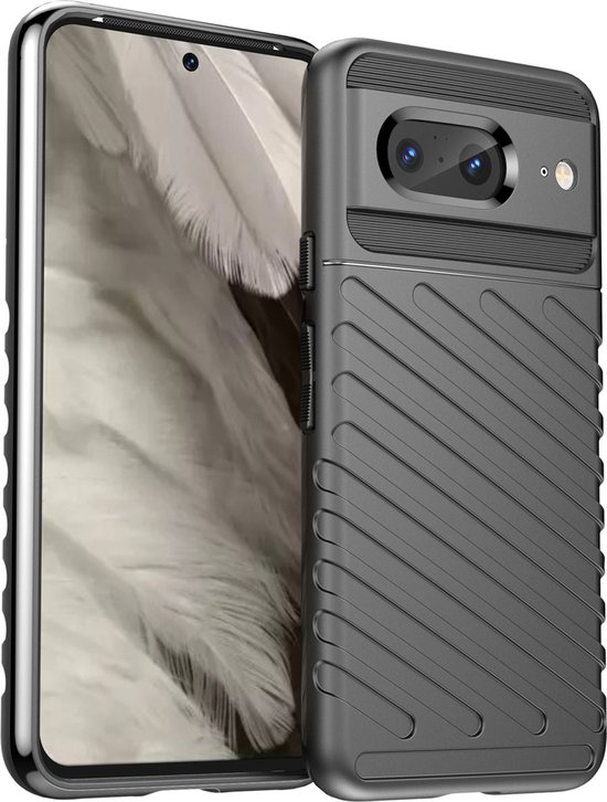 iMoshion Hoesje Siliconen Geschikt voor Google Pixel 8 - iMoshion Thunder Backcover - Zwart