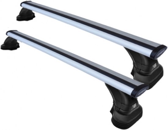 Galeries de toit adaptées à la Mercedes Classe E berline W212 2009 à 2016 avec points de fixation - Aluminium - Capacité de chargement élevée 100kg - Wingbar Grijs - Merk Farad