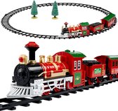 THE TWIDDLERS 15 Stuks Kersttrein met Rails, Licht en Geluid - Werkt op Batterijen - Kerst Decoratie, Kerstboomversiering en Cadeau voor Kinderen