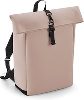 Matte PU Roll-Top Backpack BagBase - 12 Liter Pink