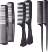 PD® - Set de 6 peignes à cheveux professionnels - Perfect pour obtenir un Look lisse, brillant et sain - Idéal pour obtenir des résultats de salon parfaits à la maison.
